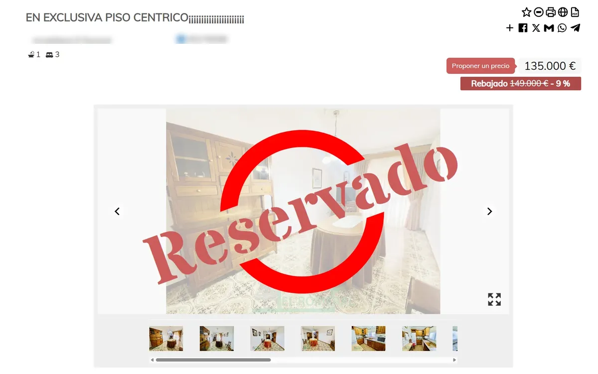 Ficha de una propiedad tal y como la sirve la web del CRM